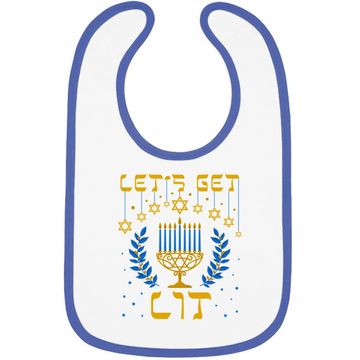 Discover Let's Get Lit Hanukkah Jew Menorah Baby Bib