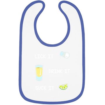 Discover Funny Tequila Lick Salt Drink It Suck Lime Drinking Baby Bib