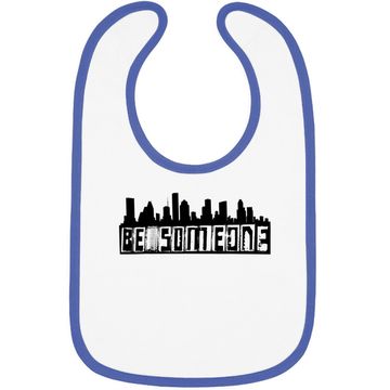 Discover "be Someone" H-town Houston Texas Skyline Baby Bib