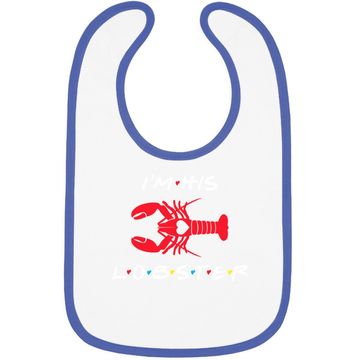 Discover I'm His Lobster Matching Couple Valentine's Day Gift Baby Bib