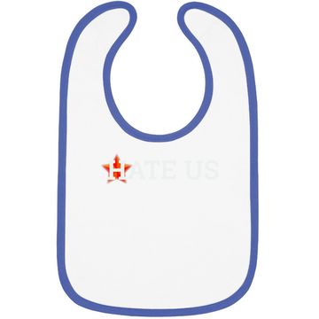 Discover Hate Us Houston Baseball Proud Gift Baby Bib