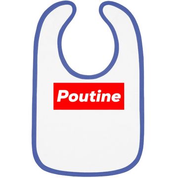 Discover Poutine Box Logo Baby Bib