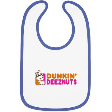 Discover Dunkin Deez Nuts Funny Adult Humor Baby Bib