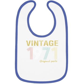 Discover 50th Birthday Vintage 1971 Baby Bib