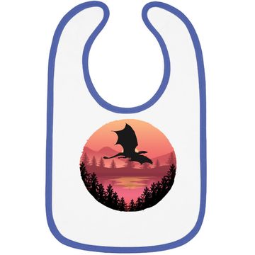 Discover Flying Dragon - Water Sunset Fantasy / Sci-fi Art Baby Bib