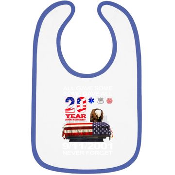 Discover Never Forget 9-11-2001 20th Anniversary Firefighters Baby Bib