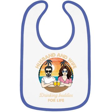 Discover Husband And Wife Drinking Buddies For Life Baby Bib