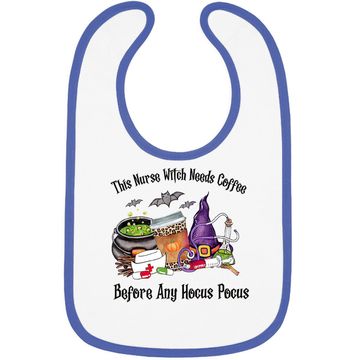 Discover This Nurse Witch Needs Coffee Before Hocus Pocus Halloween Baby Bib