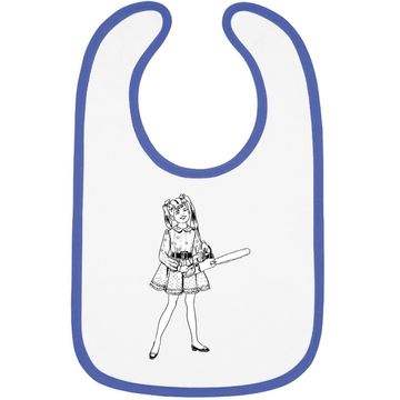 Discover Chainsaw Girl Punk Goth Horror Fan Sinister Rocker Baby Bib