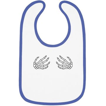 Discover Halloween Boob Skeleton Hand Baby Bib