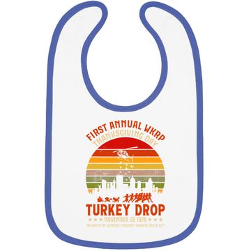 Discover First Annual Wkrp Thanksgiving Day Turkey Drop Baby Bib