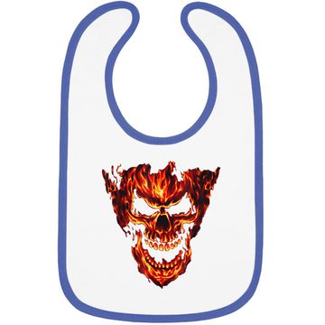 Discover Fire Flame Skull Awesome New Baby Bib