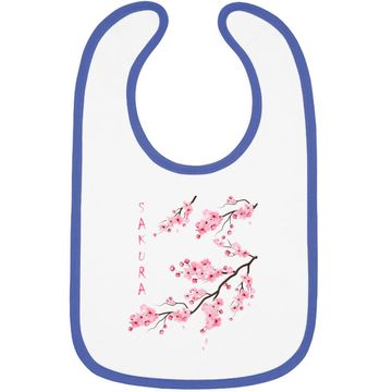Discover Vintage Sakura Cherry Blossom Japanese Graphical Art Baby Bib