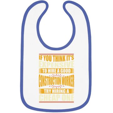 Discover Construction Worker Baby Bib