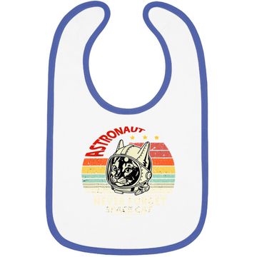 Discover Astronaut Cat Retro Space Cat Baby Bib