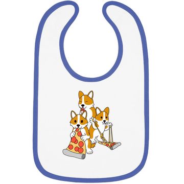 Discover Pizza Corgi Dog Baby Bib