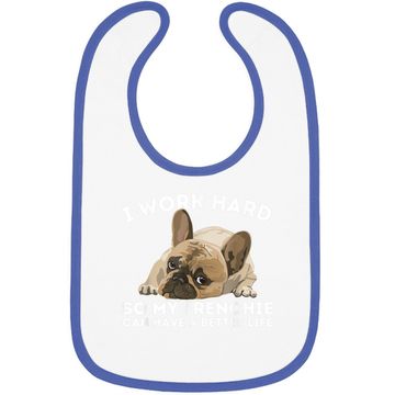 Discover Frenchie Better Life Bulldog Dog Baby Bib