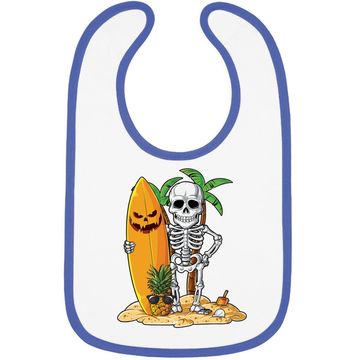 Discover Skeleton Surfing Halloween Hawaii Surfer Baby Bib