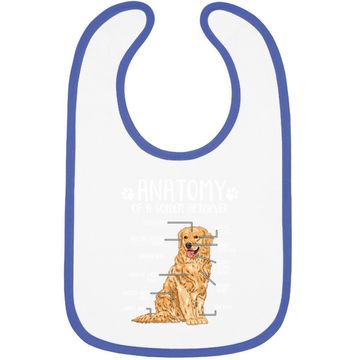 Discover Anatomy Golden Retriever Dog Baby Bib