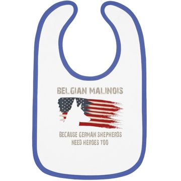 Discover Belgian Malinois American Flag Baby Bib