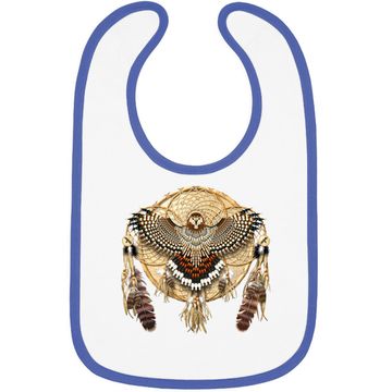Discover Red-tail Hawk Dreamcatcher Mandala Classic Baby Bib