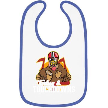 Discover Turkey And Touchdowns Thanksgiving Football Baby Bib