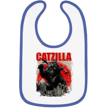 Discover Catzilla Cat Lover Kitten Kitty Baby Bib