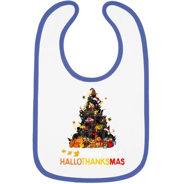 Discover Black Cat Happy Hallothanksmas Baby Bib