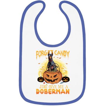 Discover Candy Pumpkin Doberman Dog Baby Bib