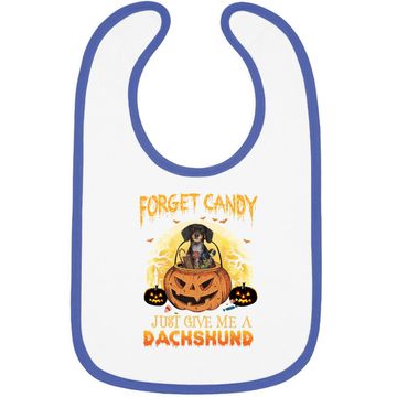 Discover Candy Pumpkin Dachshund Dog Baby Bib