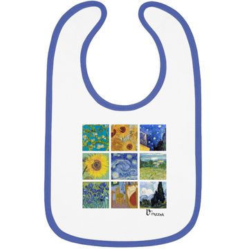 Discover Van Gogh Paintings Sunflowers, Starry Night Baby Bib