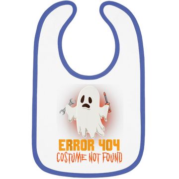 Discover Ghost Halloween Error 404 Costume Not Found Baby Bib