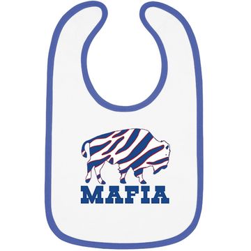 Discover Red Bills Mafia Zubaz Logo Baby Bib