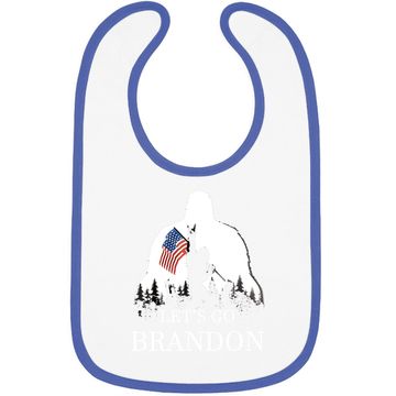 Discover Let's Go Brandon Us Flag Bigfoot Baby Bib