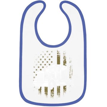 Discover Truck Driver American Flag Baby Bib