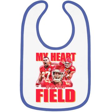 Discover Travis Kelce My Heart Is On That Field Baby Bib