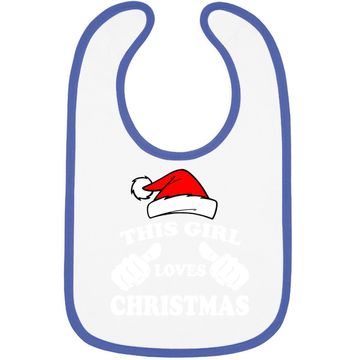 Discover This Girl Loves Christmas Fitted Scoop Baby Bib