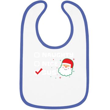 Discover Nice Naughty Santa Noel Baby Bib