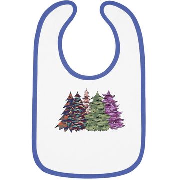 Discover Camouflage Christmas Trees Baby Bib