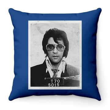Discover Elvis Presley Mugshot Poster Throw Pillow