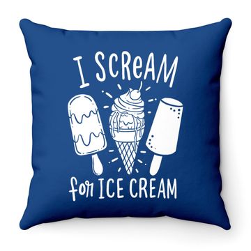 Discover Ice Cream Throw Pillow