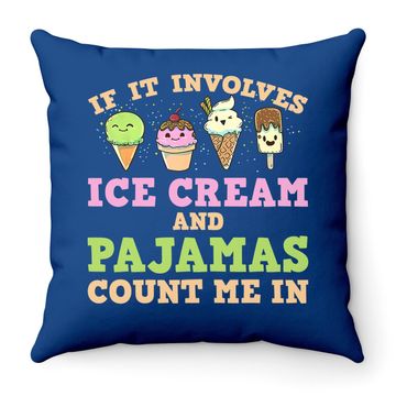 Discover Ice Cream Throw Pillow