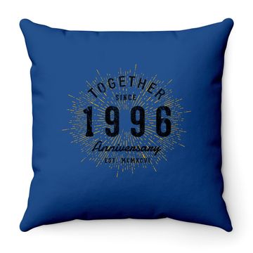 Discover 25th Anniversary Together Since 1996 Throw Pillow