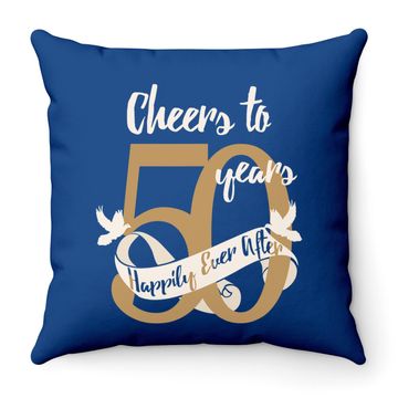 Discover 50th Wedding Anniversary Throw Pillow Gift For Couples