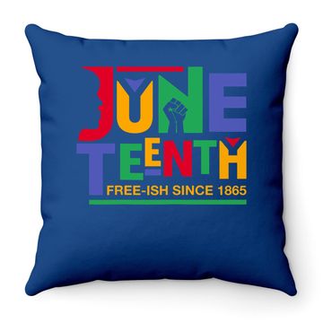 Discover Juneteenth Freeish Since 1865 Melanin Ancestor Black History Throw Pillow