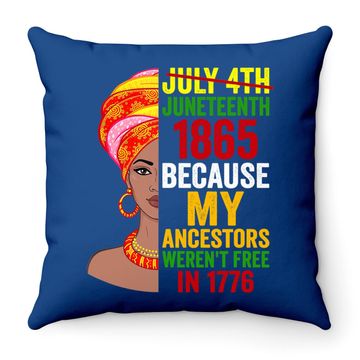 Discover Juneteenth Queen Melanin African American Throw Pillow Throw Pillow