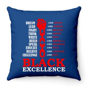 Discover Black Excellence, Black Af Throw Pillow