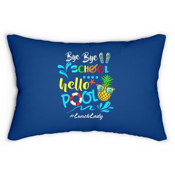 Discover Bye Bye School Hello Pool Lunch Lady Squad Lumbar Pillow
