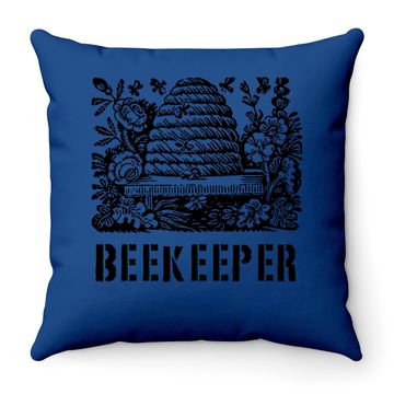 Discover Vintage Bee Beekeeper Hive Throw Pillow