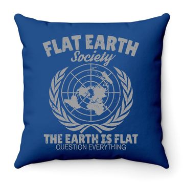 Discover Flat Earth Society Throw Pillow